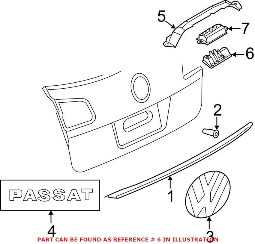 Audi VW Trunk Release Button 5N0827566T